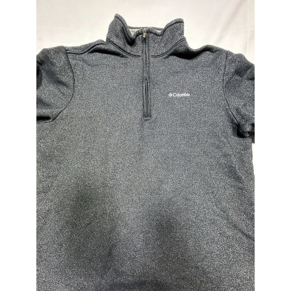 Columbia Sweater Mens Size L Black Great Hart Mountain III Half Zip Pullover EUC - Picture 3 of 12
